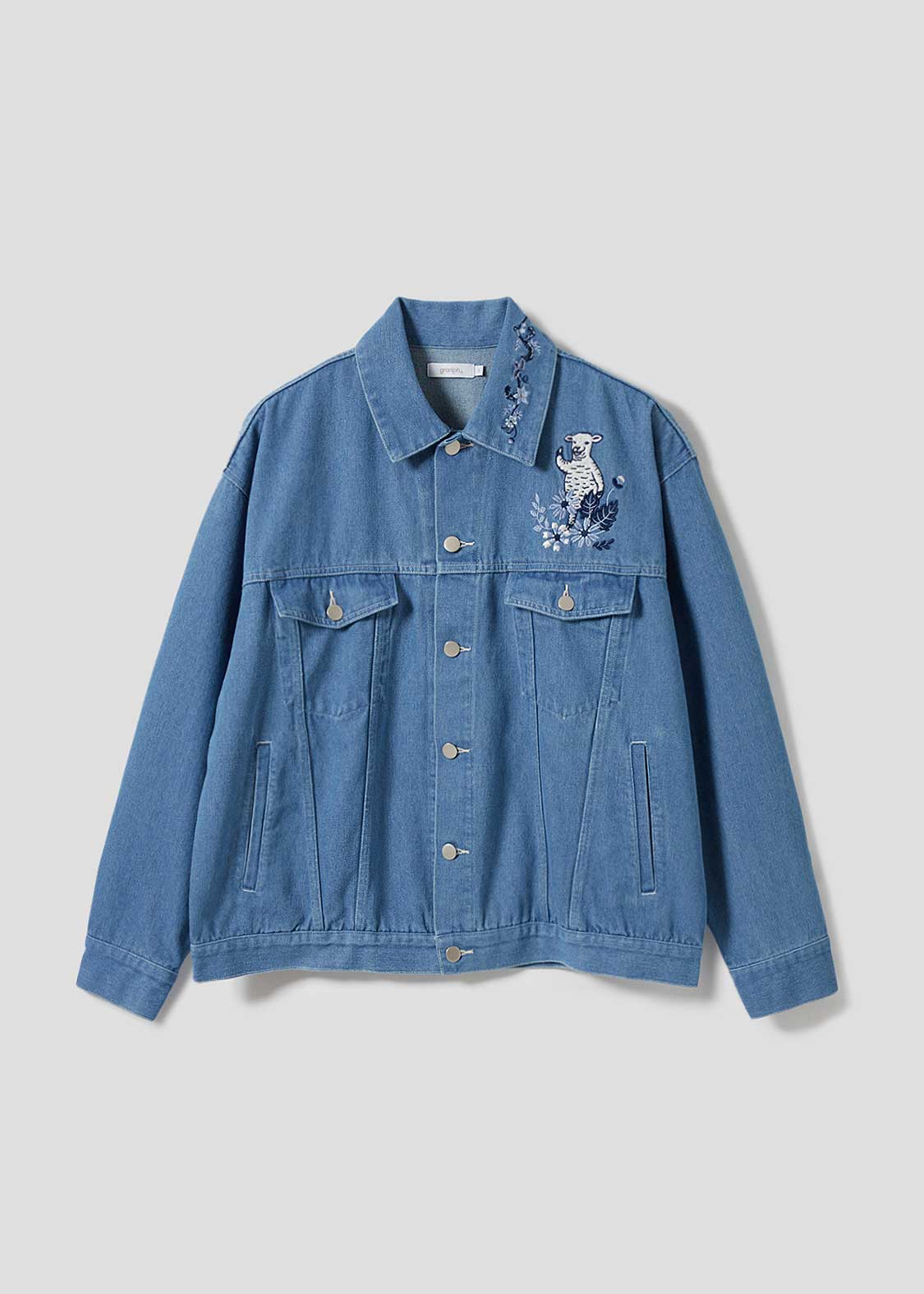 フラワーカンフーラムチョップ｜デニムジャケット｜ユニセックス