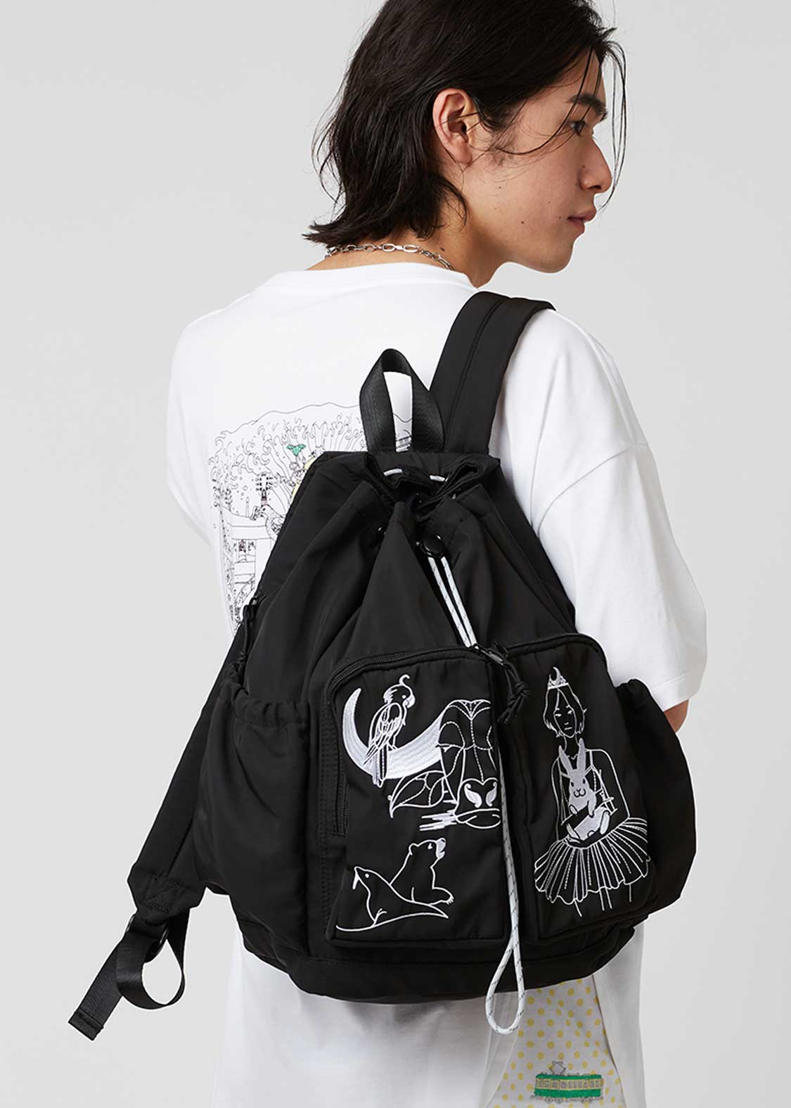 ファンクラブ｜ストリングバックパック｜ユニセックス｜グラニフ