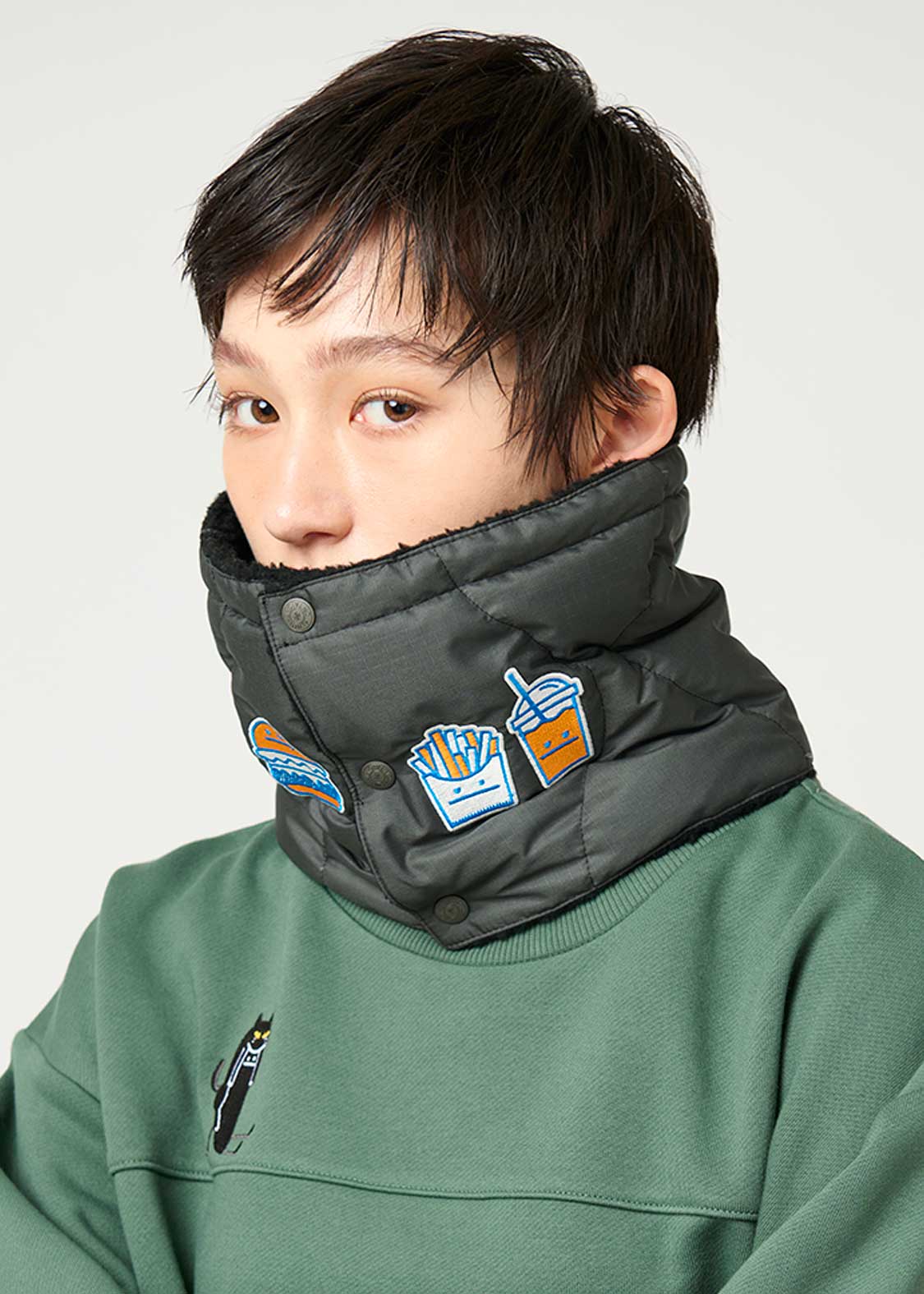 ビューティフルシャドーバーガー(TAION)｜ボアネックウォーマー｜ユニ