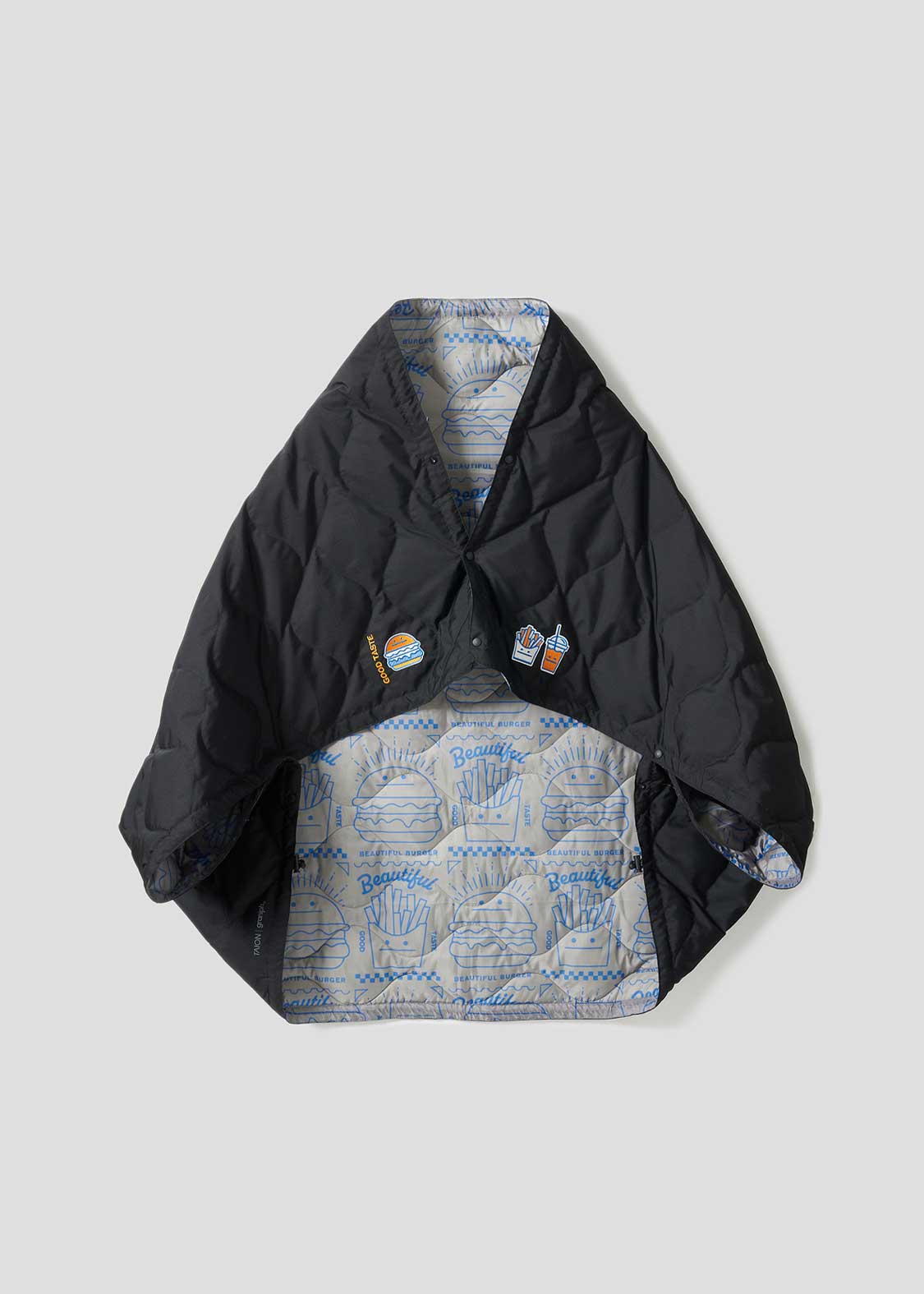 イカク(TAION)｜ダウンポンチョブランケット｜グラニフ(graniph)公式