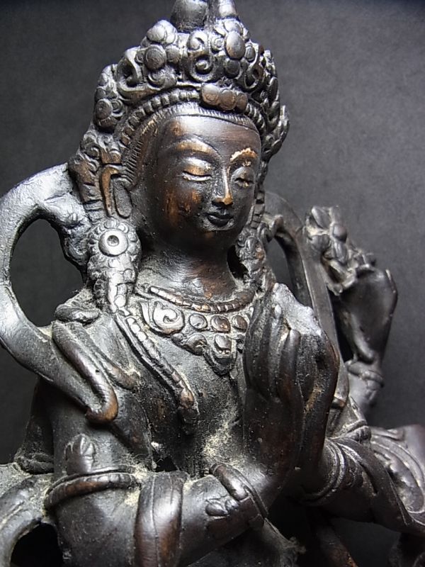 四臂観音菩薩 （チャンレーシィク・チャクシパ）（銅製チベット仏像