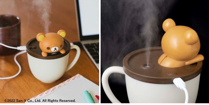 リラックマの卓上加湿器が宝島社から登場！コーヒーカップでくつろぐ姿