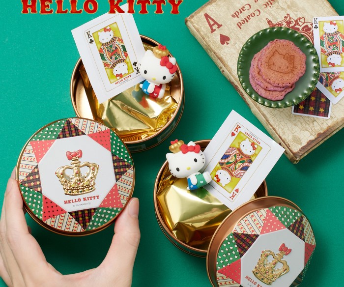 王冠ハローキティのフィギュア入り！ガラス絵で描いたレトロなハロー