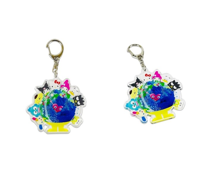 ミャクミャク」×「サンリオキャラクターズ」クリアカラーキーホルダー