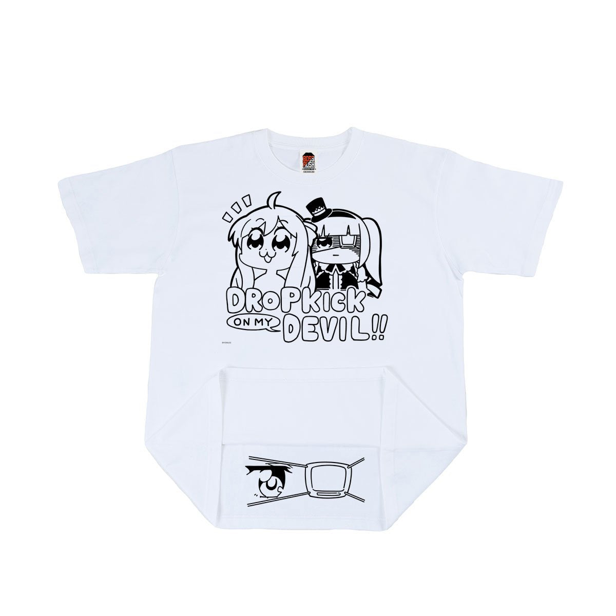 邪神ちゃんドロップキック×BOSSRUSHコラボTシャツB 白 | Chasmic