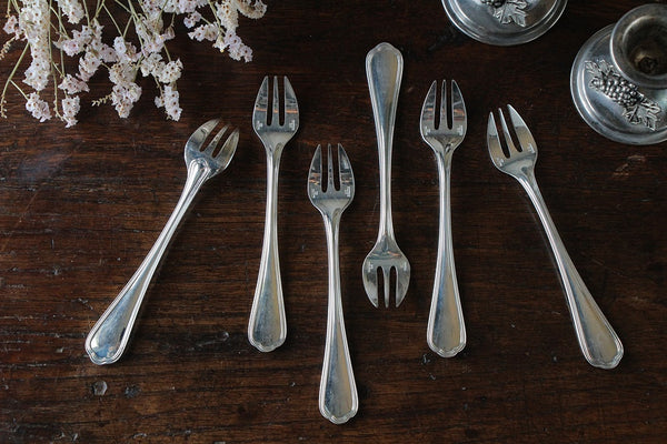 4本あり！クリストフル15cmオイスター（牡蠣）用フォーク フランス