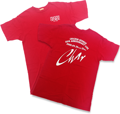 THE HIGH-LOWS チキンジョージ 20周年記念Tシャツ ブルー LIBRARY