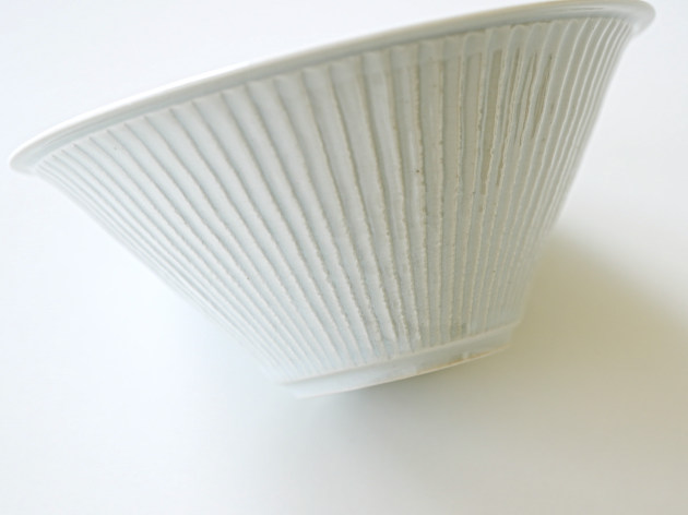 阿南維也 白磁鎬6寸深鉢