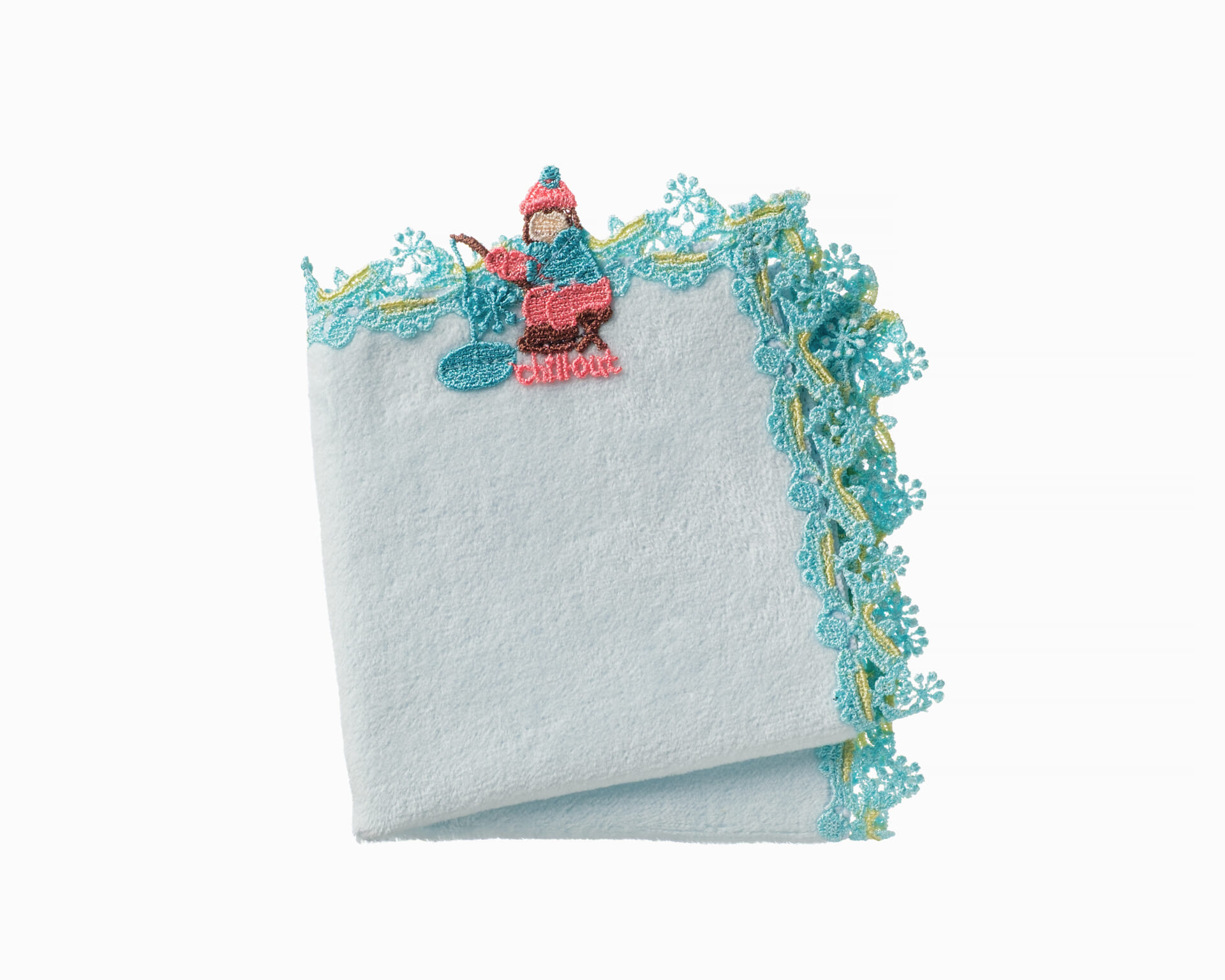 シーズンタオルハンカチ/わかさぎ釣り（パウダーブルー） | 横浜元町