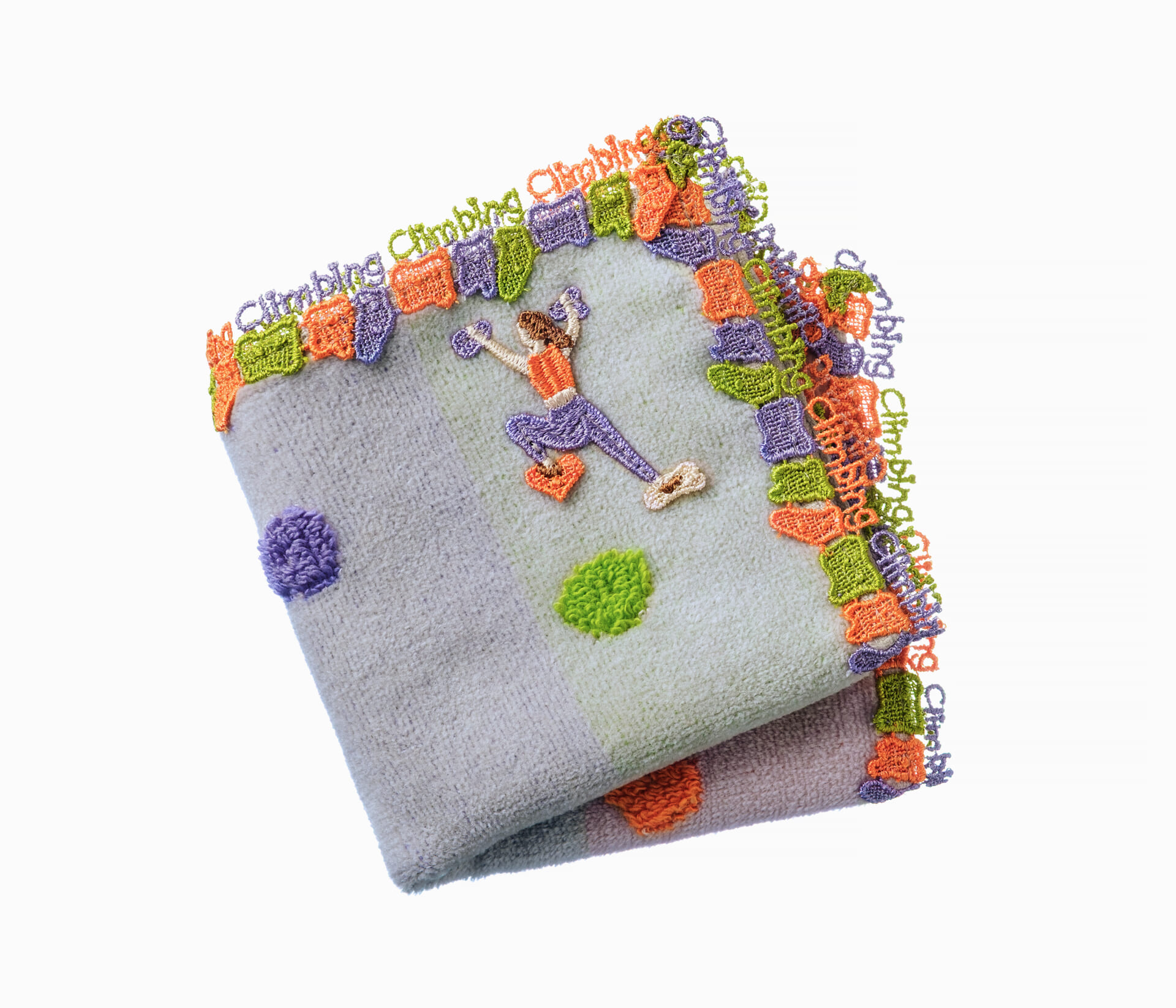 シーズンタオルハンカチ/ボルダリング（オレンジMIX） | 横浜元町 近沢