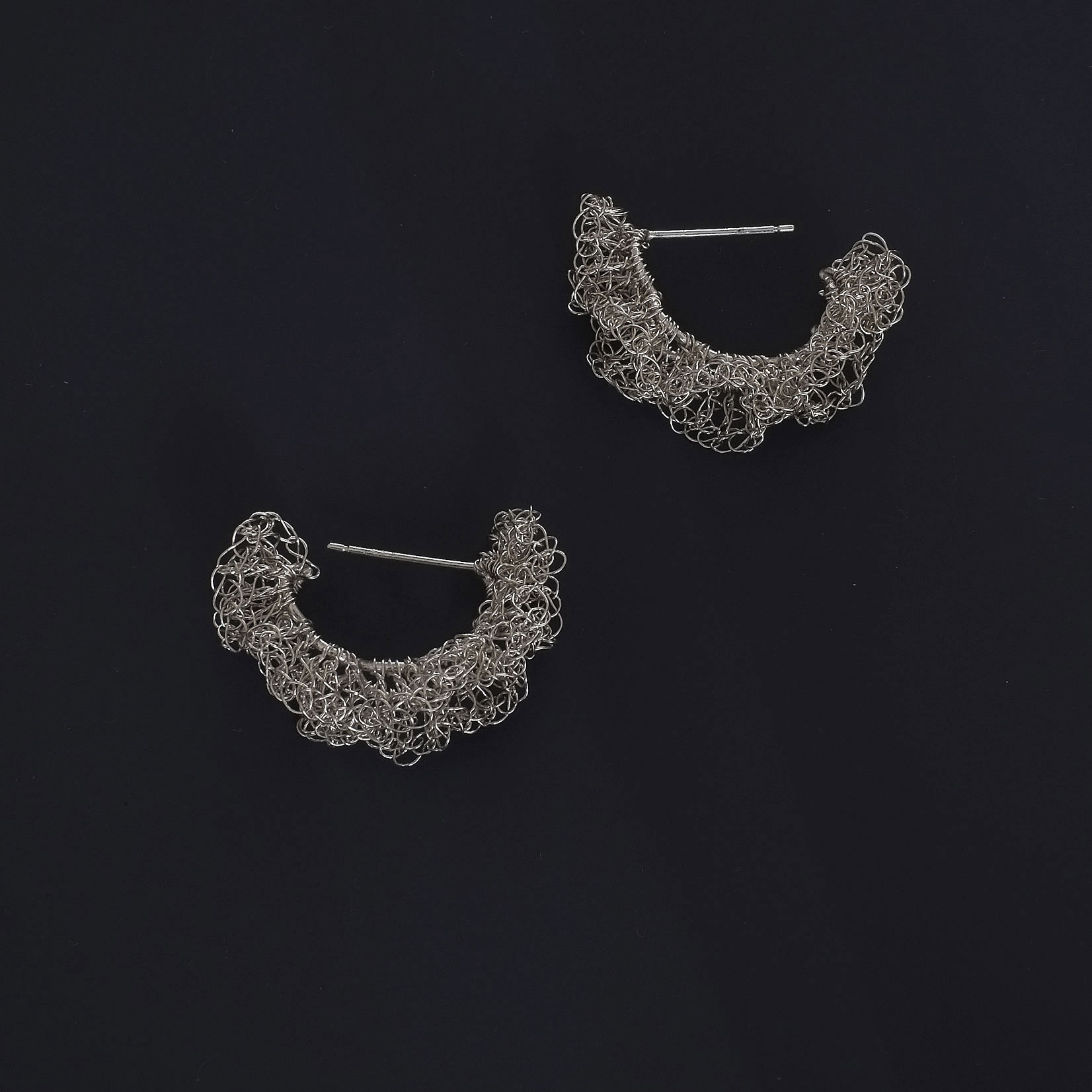 Moja Earrings/ピアス（シルバー）Takahashi Naomi - Crochet with