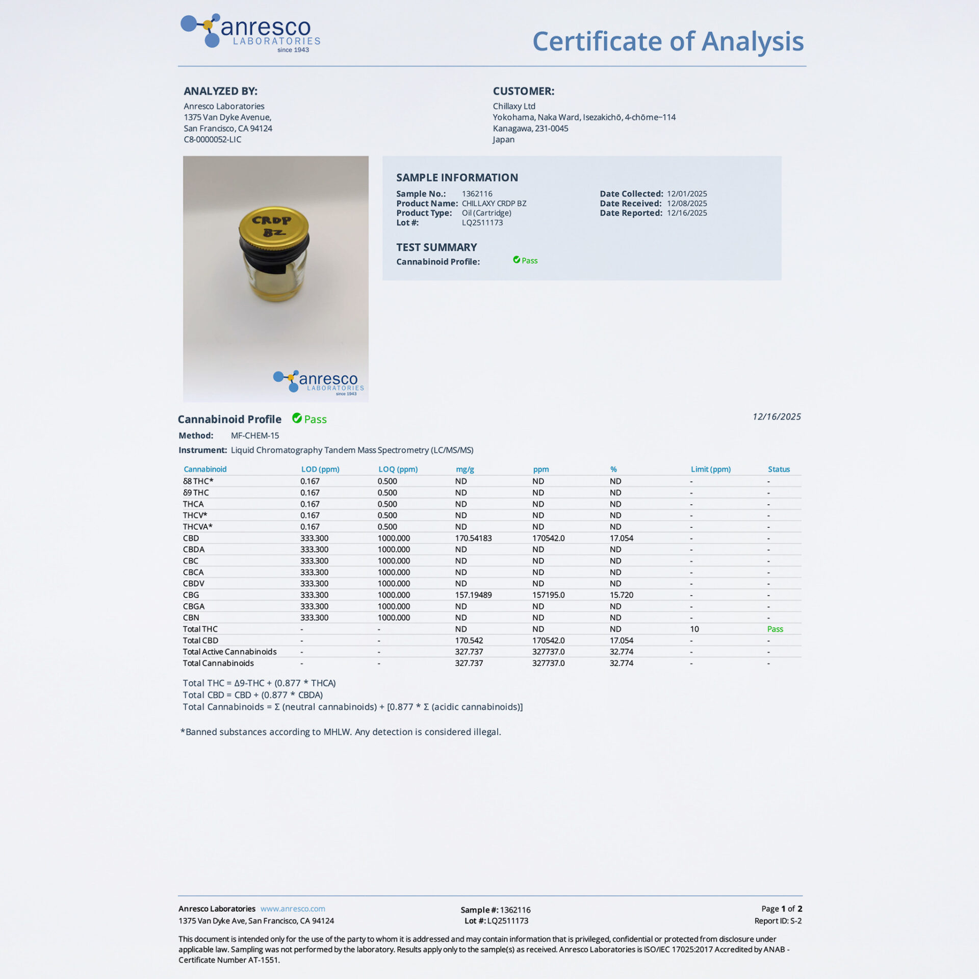 CHILLAXY CBD | 使い捨てPOD CRDP配合