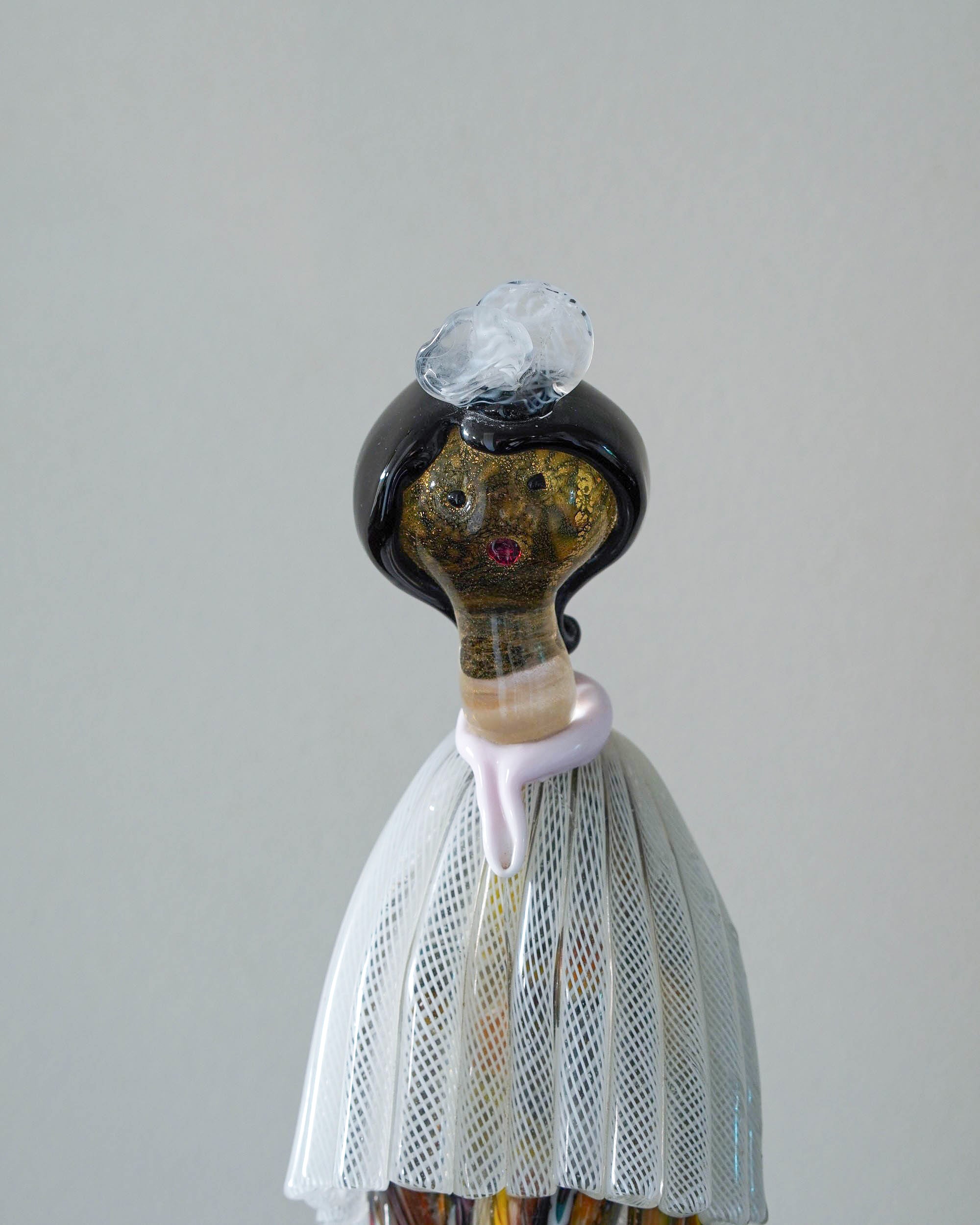 ムラーノガラス（ベネチアングラス）〈オブジェ／置物〉ペア人形「未来