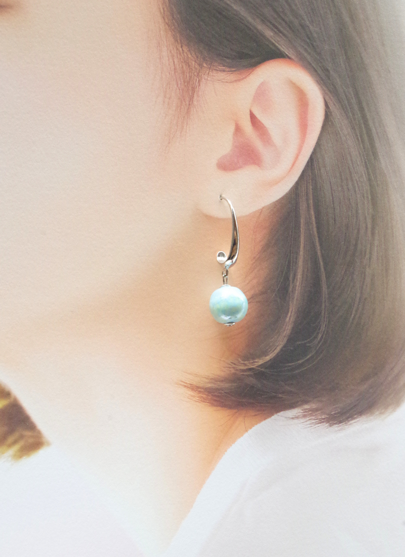 デザインフックピアス（ミントグリーン） – Chuui（チューイ）