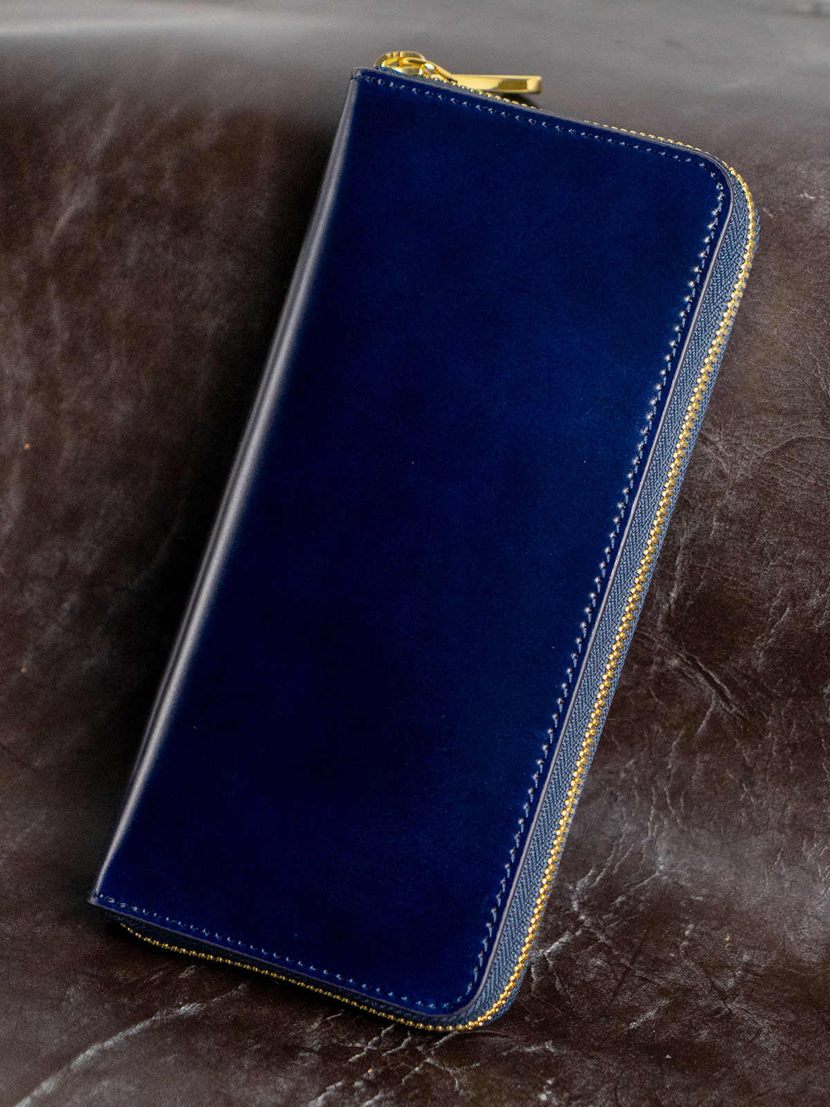 アニリンコードバン RFロングウォレット（ラウンドファスナー長財布