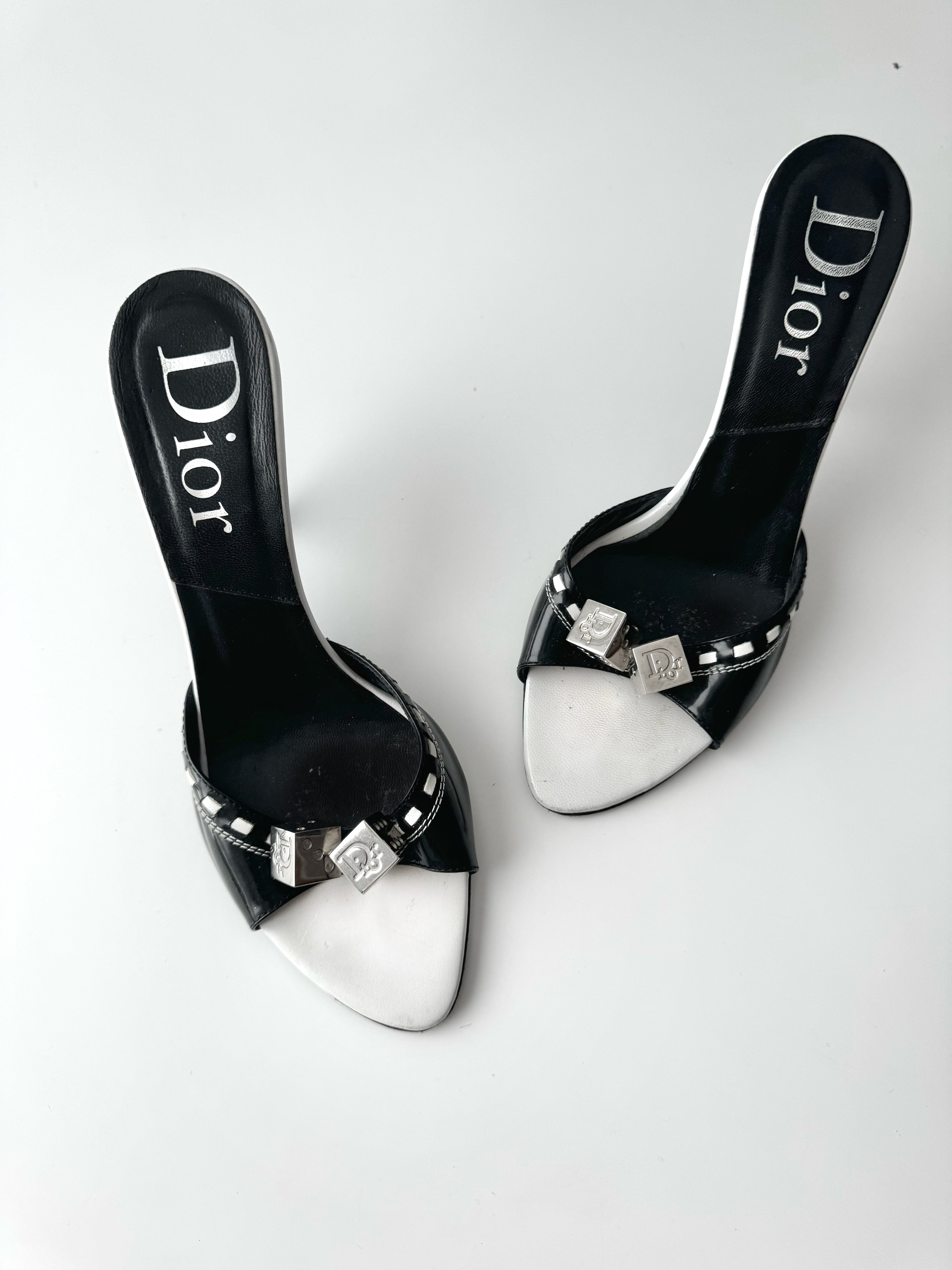 ICONIC Christian Dior Dice Heels Mules by John Galliano (EU 39