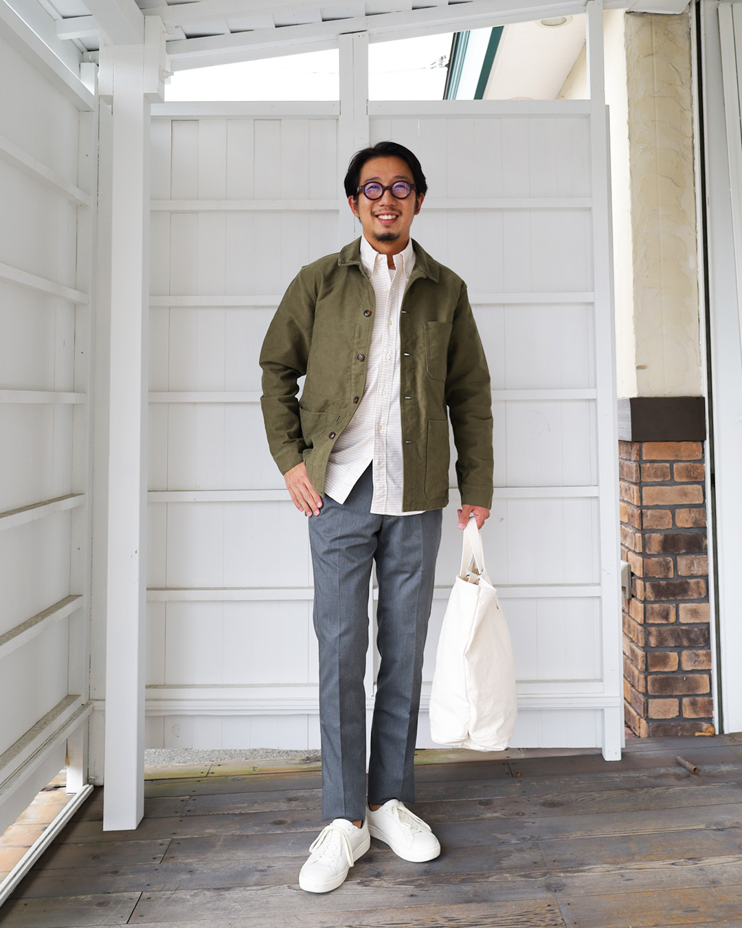 FOB FACTORY French Moleskin JKT F2373 OLIVE – by CITRON