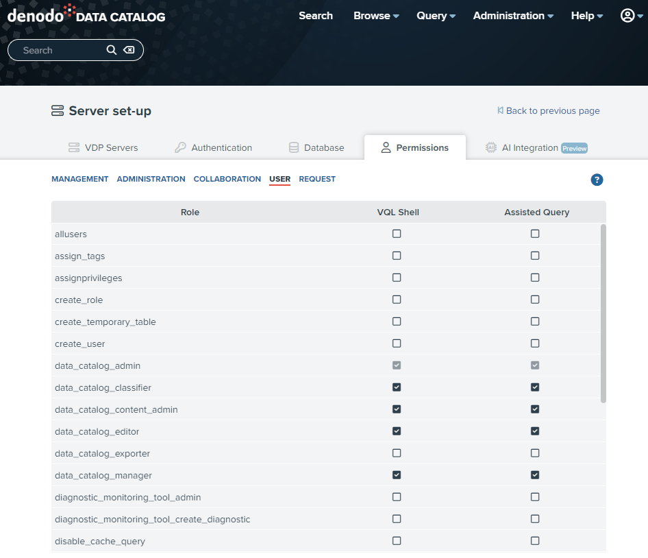 サーバー設定 — Data Catalog ガイド 8.0