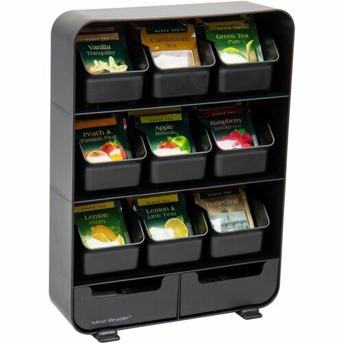 Mind Reader EMS Mind Tea Organizer - 135 x Tea Bag - 9 Drawer(s