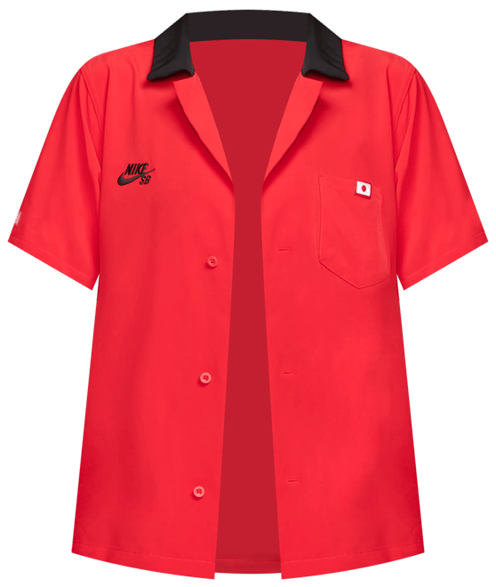 Nike SB Japan Short-Sleeve Button-Up Skate Bowling Shirt. Nike JP