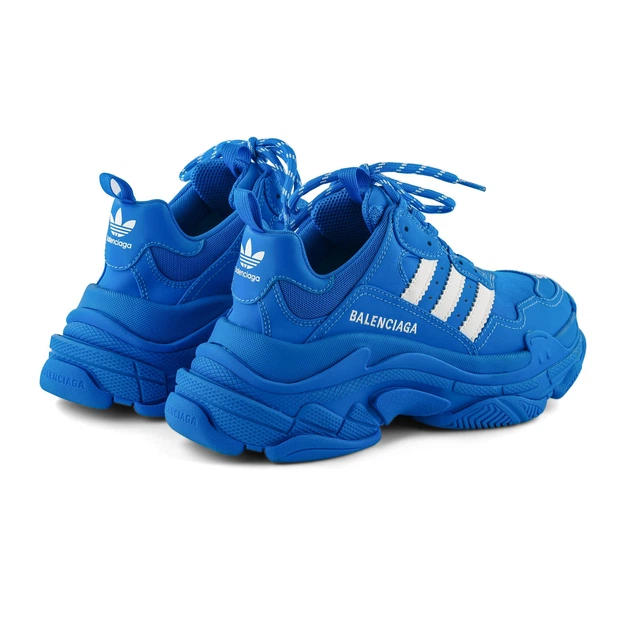 Женские кроссовки Balenciaga Х Adidas Triple S 39 (25.8 cm) синие