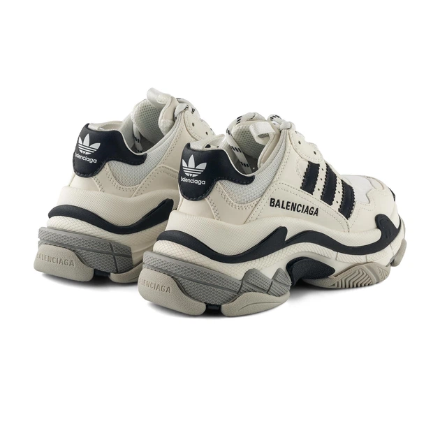 Женские кроссовки Balenciaga Х Adidas Triple S 35 (23.3 cm) белые