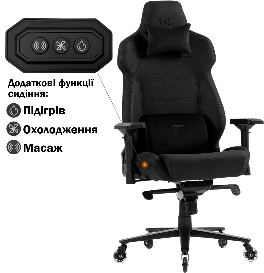Геймерское кресло GT Racer X-8703 Fabric Black – купить онлайн на
