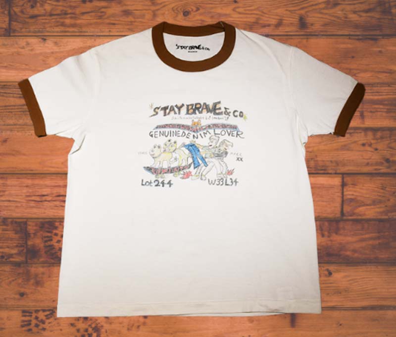 リンガーTシャツ White＆Camel – STAY BRAVE | 新しい地図
