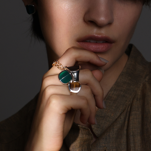 DROSERA ダイヤモンド カフ リング