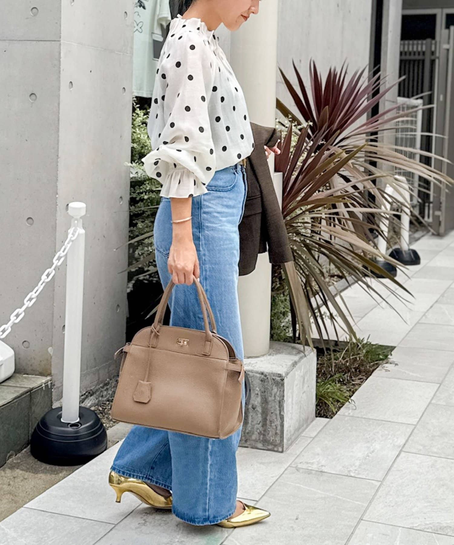 ウォッシャブルピンタックドットプリントブラウス | NOLLEY'S