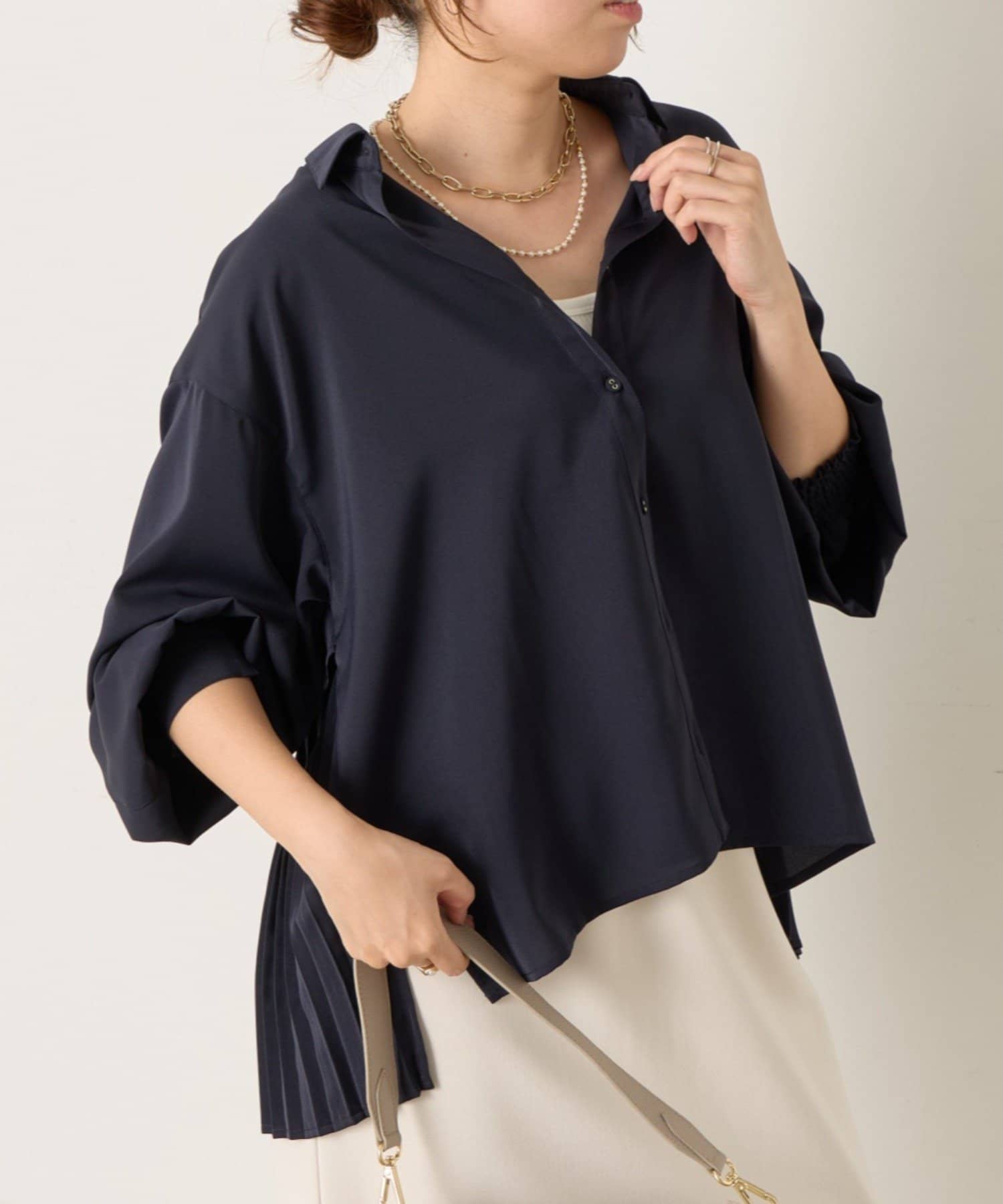バックフレアプリーツブラウス | Jena espace merveilleux(ジェナ
