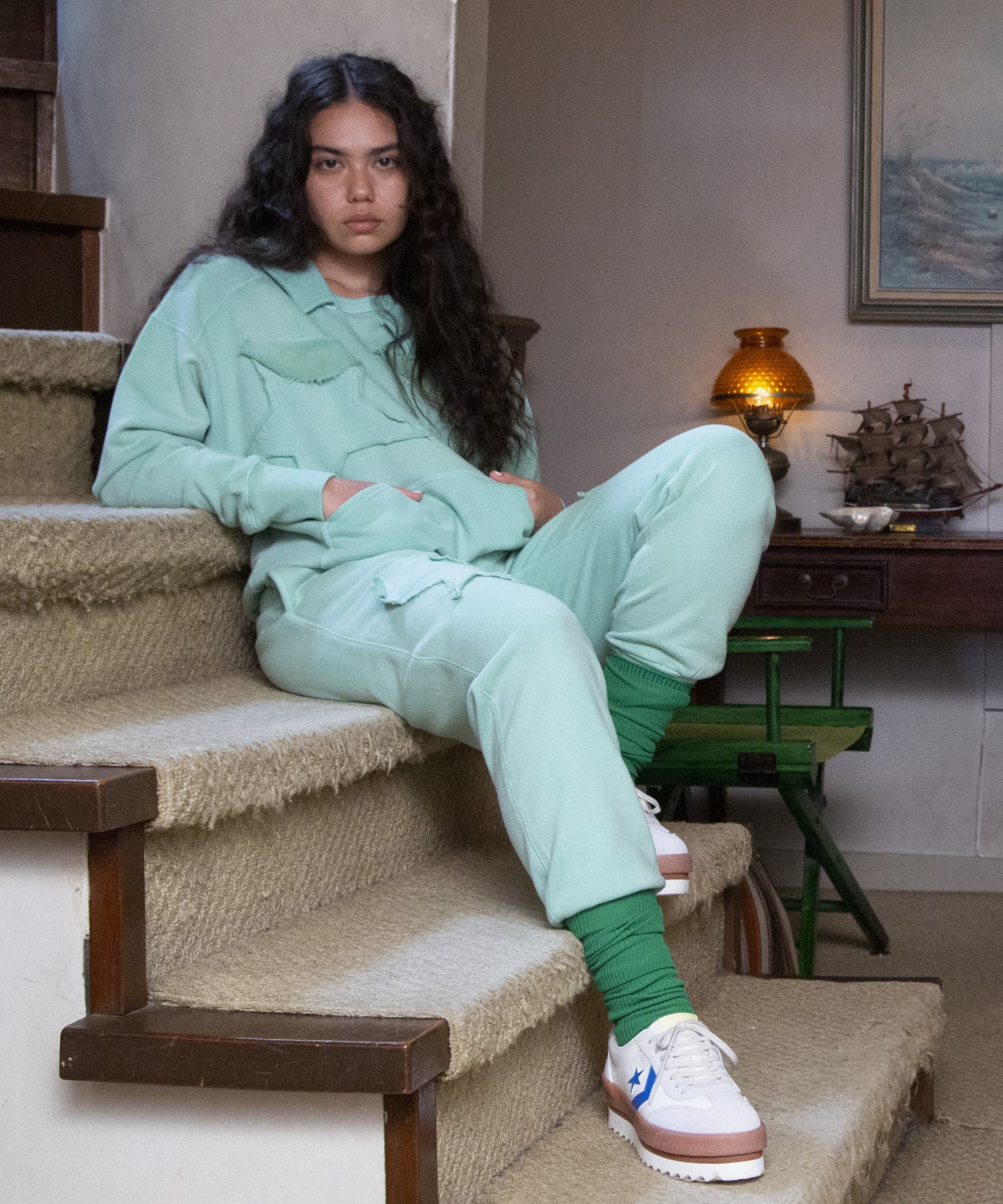 kotohayokozawa】STAR☆ PATCH HOODIE (SET UP)｜CONVERSE TOKYO