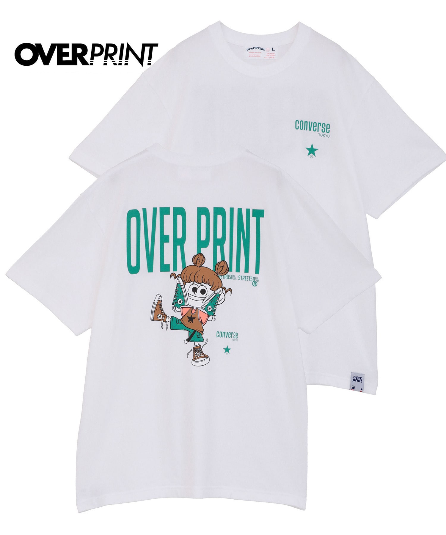 over print】STREET GIRL TEE (ZERO ZERO HERO)｜CONVERSE TOKYO