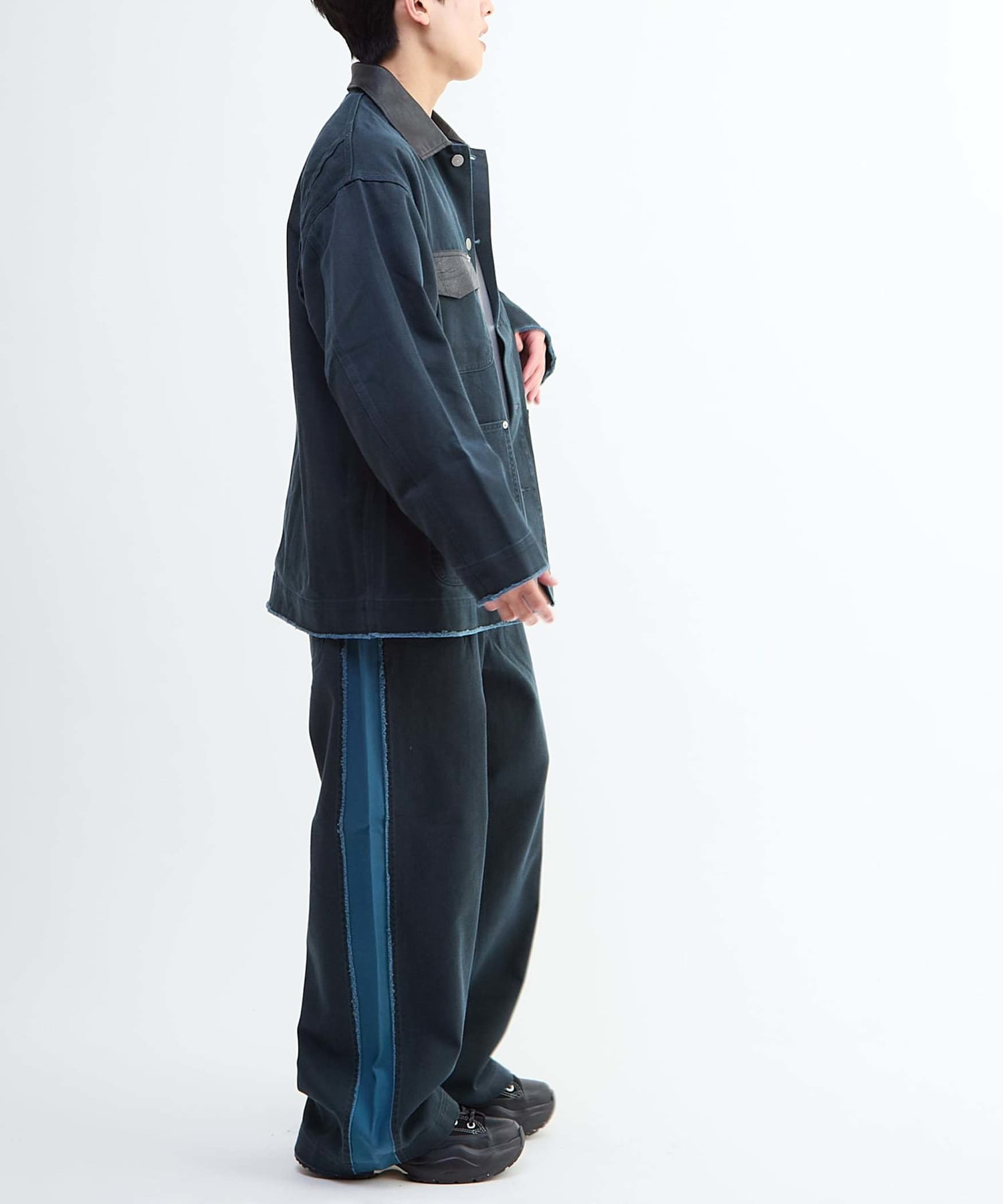 NAVY SERIES】TWILL MECHANIC WIDE PANTS (SET-UP)｜CONVERSE TOKYO