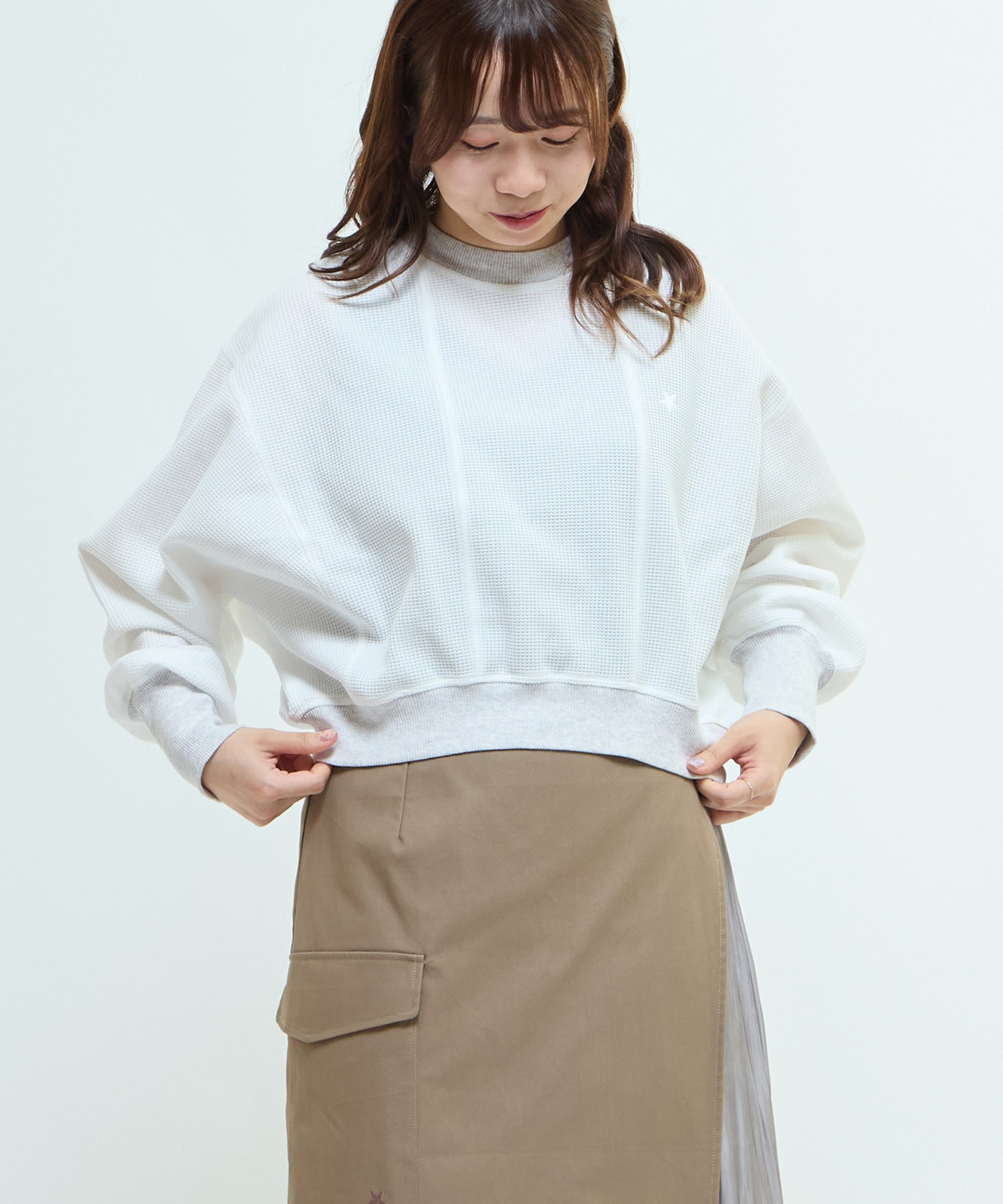DOLMAN SLEEVE WAFFLE PULLOVER｜CONVERSE TOKYO (コンバース
