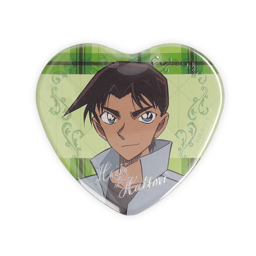 名探偵コナンプラザ ジュエリーハート缶バッジ 服部平次