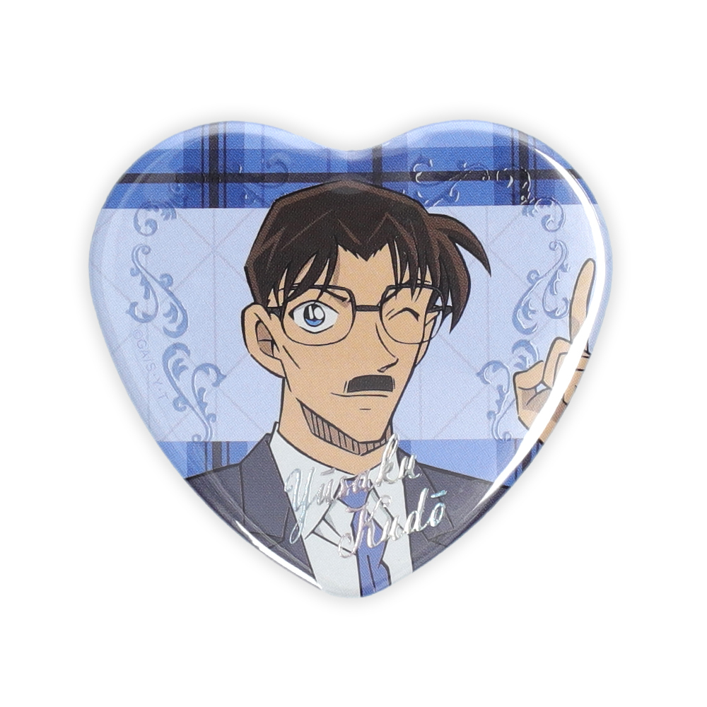 名探偵コナンプラザ ジュエリーハート缶バッジ 工藤優作