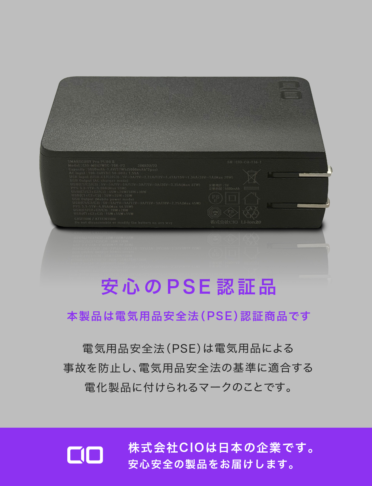 SMARTCOBY Pro PLUGⅡ67W3C | 株式会社CIO（シーアイオー）公式HP 充電