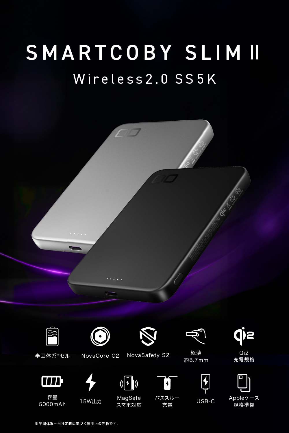 新製品『SMARTCOBY SLIM Ⅱ Wireless2.0 SS5K』 CIO初の半固体系
