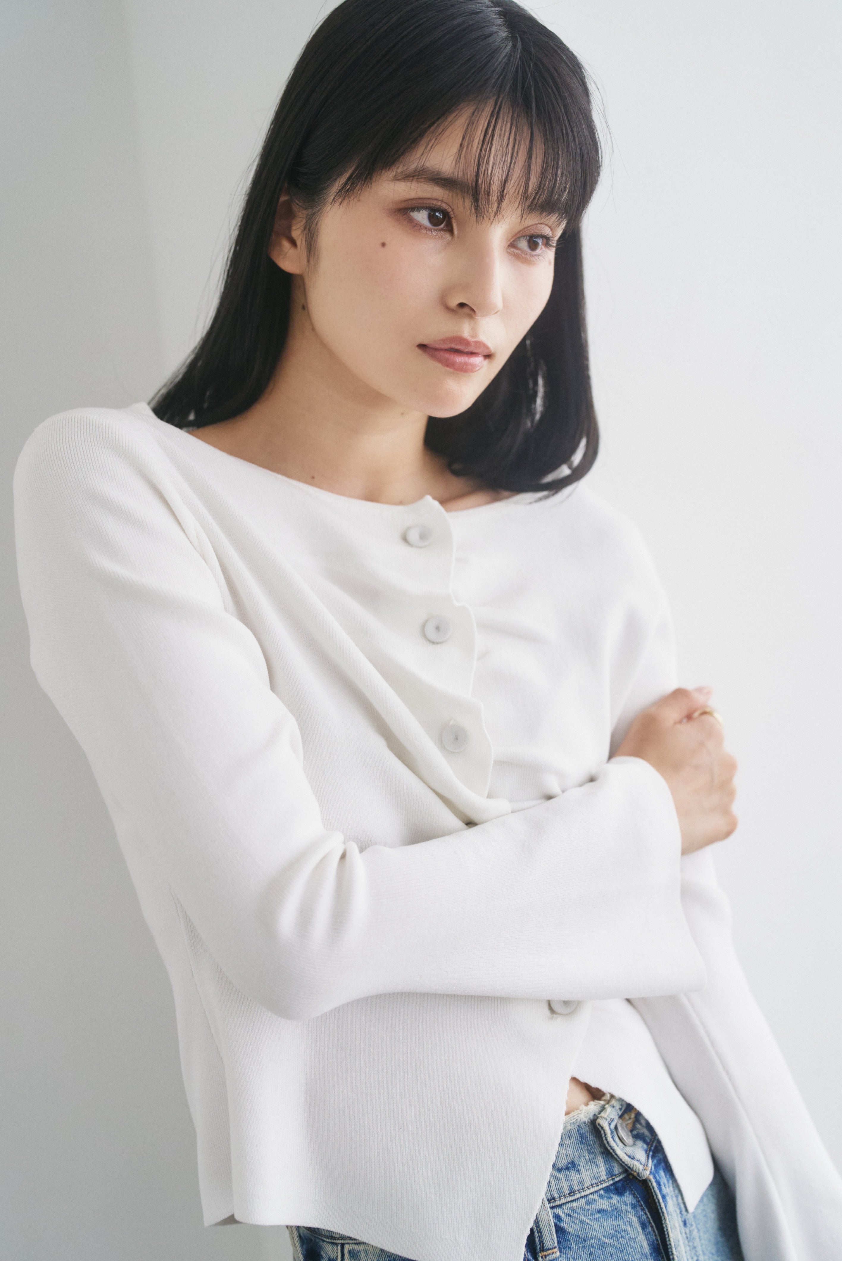 フロントタックギャザーニットトップス – CONNSE