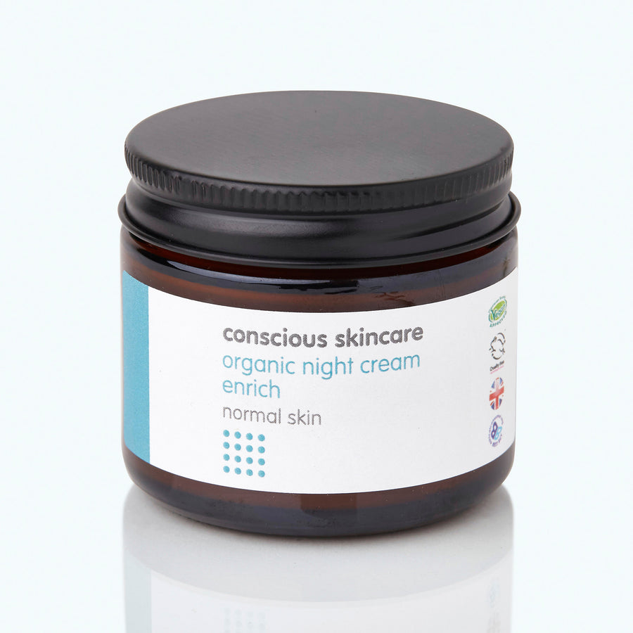 Enrich Night Vegan Face Cream - Organic - Plastic Free Packaging