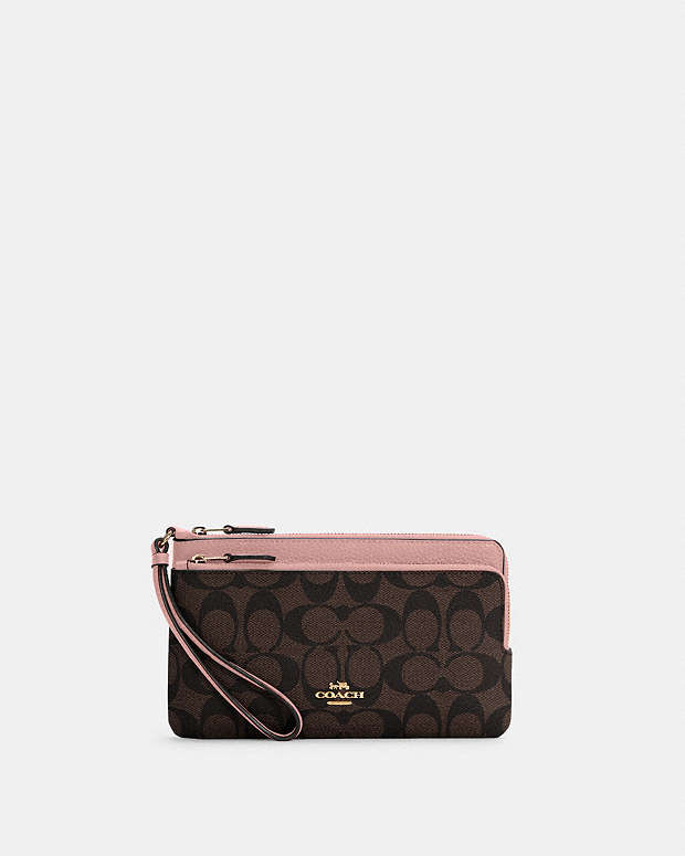 ダブル ジップ ウォレット シグネチャー キャンバス 長財布