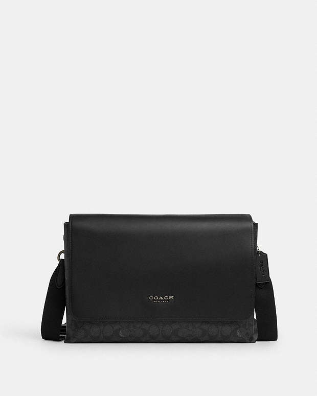 COACH® CH | Caleb Messenger Bag In Signature Canvas