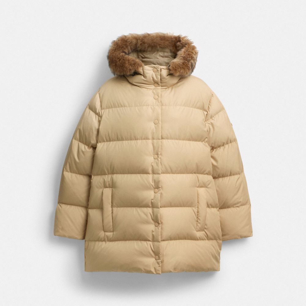 公式】コーチアウトレット | ミッド パッファー コート・シアリング