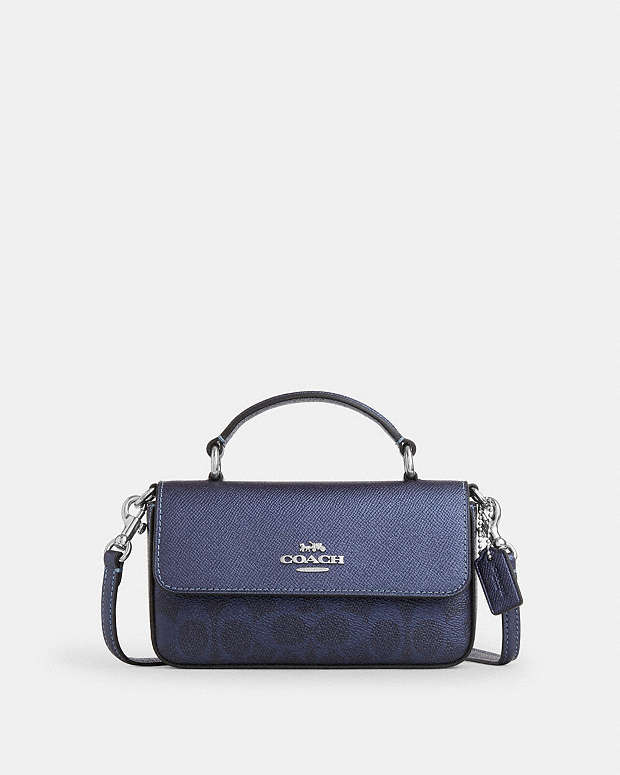 COACH® HU | Mini Josie Top Handle Bag In Signature Canvas