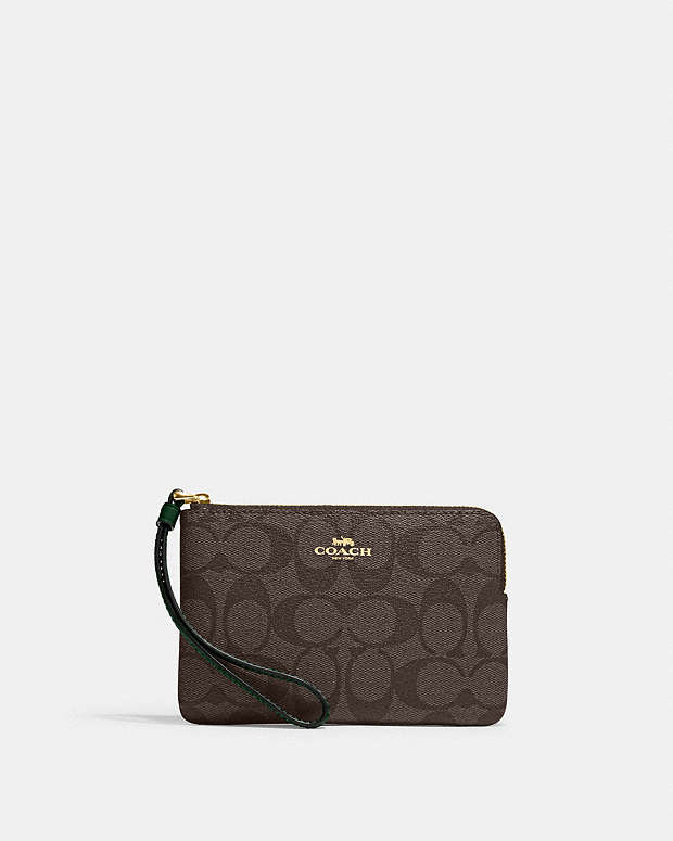 公式】コーチアウトレット | コーナー ジップ リストレット