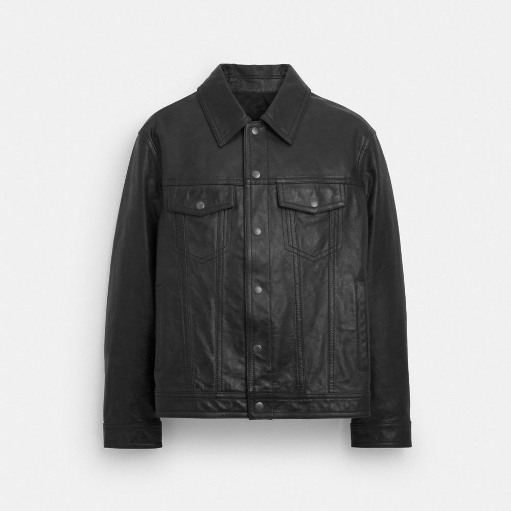 公式】コーチアウトレット | レザー トラッカー ジャケット
