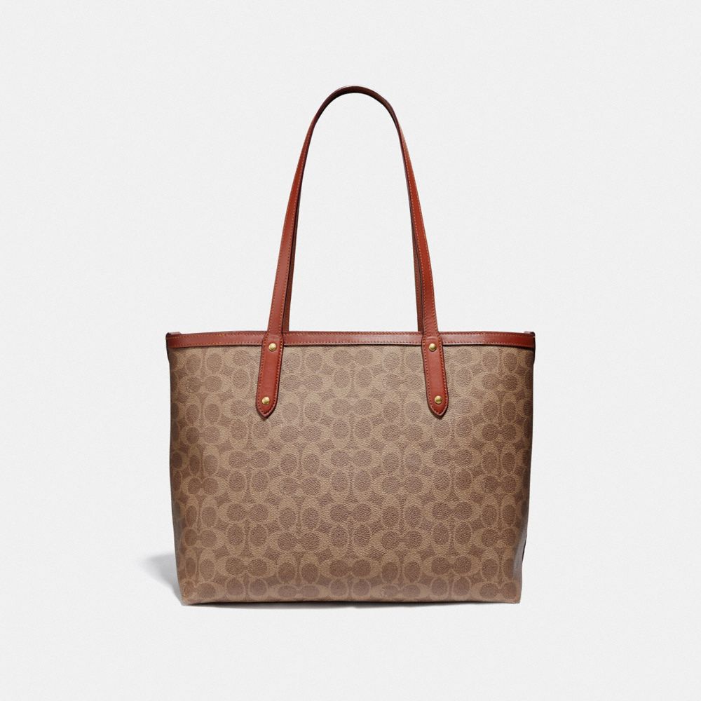 COACH® Outlet | Central Tote With Zip In Signature Canvas