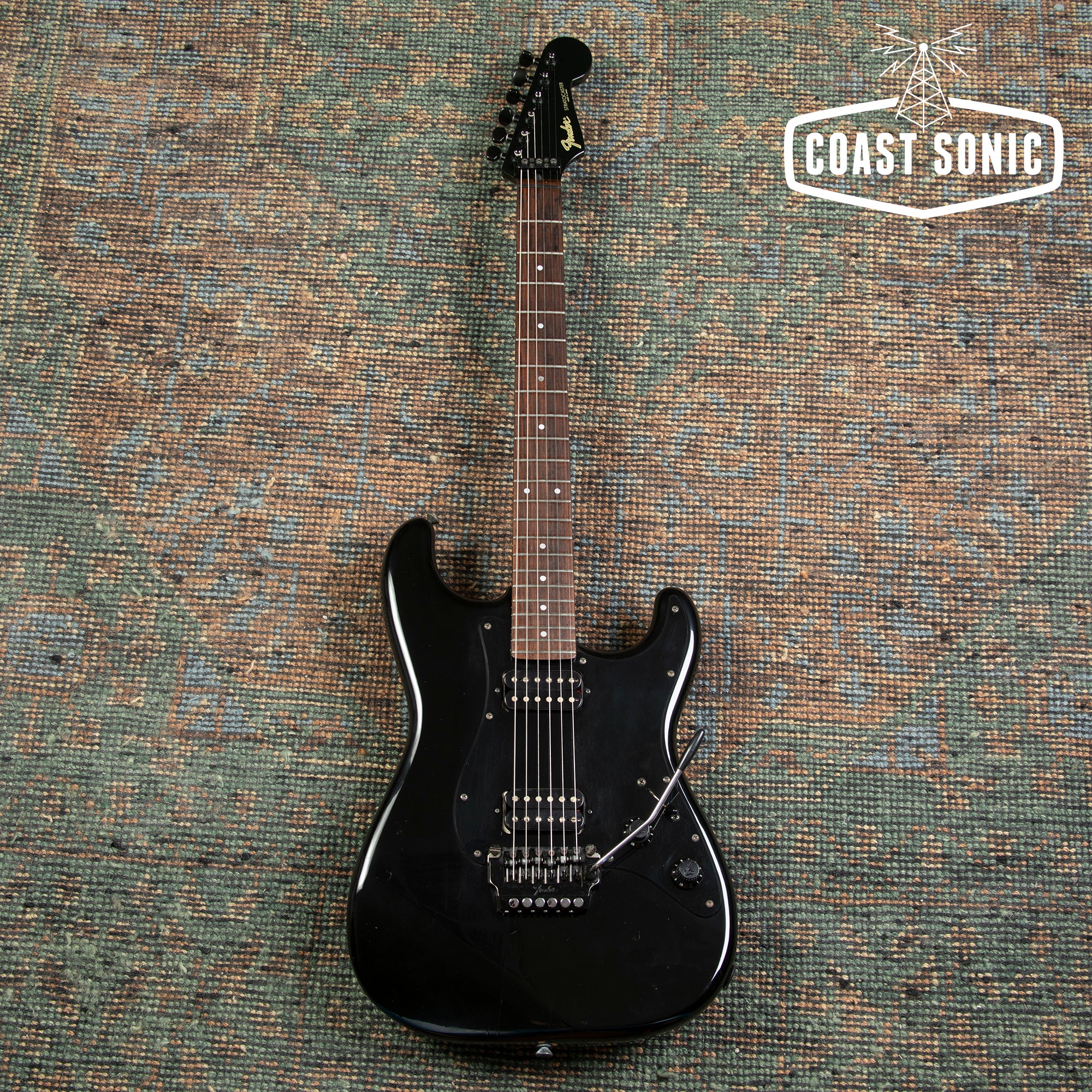 1985 Fender Boxer Series Stratocaster ST-555 All Black Made in Japan