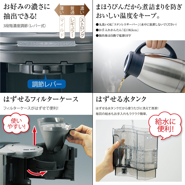 象印 コーヒーメーカー 珈琲通 EC-KV50-RA | コーヒーメーカー 高温